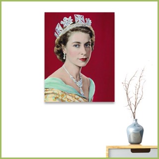 Queen Elizabeth II โปสเตอร์รูปภาพ Queen of England ไม่มีกรอบ สําหรับตกแต่งผนัง