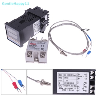 Gentlehappy เทอร์โมคัปเปิลควบคุมอุณหภูมิ 100-240VAC PID REX-C100 SSR-40A