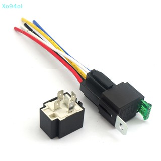 Xo94ol รีเลย์ฟิวส์รถยนต์ 12V DC 4 Pin 30A 30A 1 ชิ้น พร้อมพนักพิงหลัง 4pin 5Pin TH