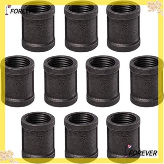 Forever ข้อต่อท่อตรง สีดํา สไตล์วินเทจ 3/4 นิ้ว 10 ชิ้น