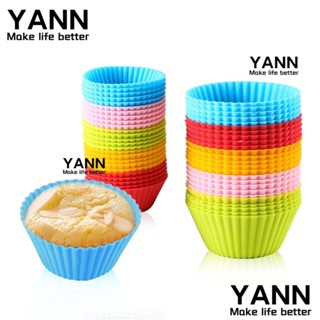 Yann1 แม่พิมพ์ทําคัพเค้ก มัฟฟิน ทรงกลม สีแคนดี้