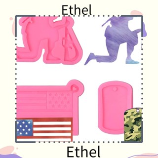 Ethel1 แม่พิมพ์ซิลิโคนเรซิ่น รูปสุนัข สีชมพู สําหรับตกแต่งเค้ก 3 ชิ้น