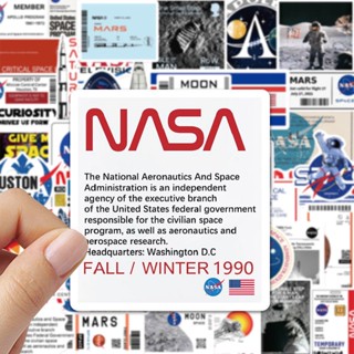 สติกเกอร์ ลายนักบินอวกาศ NASA สําหรับติดตกแต่งแล็ปท็อป โทรศัพท์ กระเป๋าเดินทาง 50 แผ่น