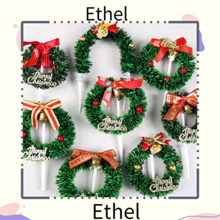 Ethel1 พวงหรีดพลาสติก สําหรับตกแต่งเค้ก