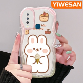 เคสใส แบบนิ่ม ลายการ์ตูนกระต่าย ไอศกรีม สีมาการอง กันกระแทก สําหรับ VIVO Y12 Y15 Y17 Y12i Y3 Y3s 2020