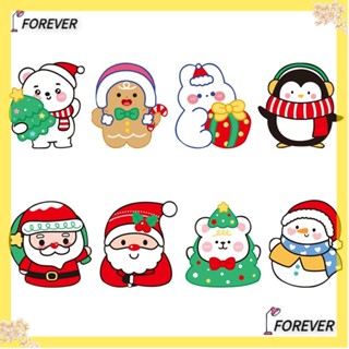 Forever การ์ดอวยพร ลายการ์ตูน Merry Christmas น่ารัก สําหรับตกแต่งวันหยุด 5 ชิ้น