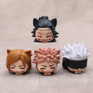 โมเดลฟิกเกอร์ PVC รูปปั้นอนิเมะ Jujutsu Kaisen Q Version ขนาดเล็ก ของเล่นสําหรับเด็ก เก็บสะสม 4 ชิ้น