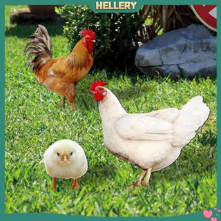 [HelleryTH] ป้ายอะคริลิค รูปไก่ สําหรับตกแต่งสวนหลังบ้าน 3 ชิ้น