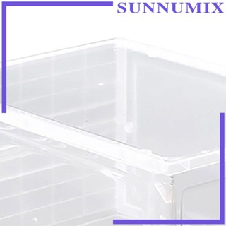 [Sunnimix] กล่องใส วางซ้อนกันได้ พร้อมที่ใส่รองเท้า และรองเท้าผ้าใบ สําหรับบ้าน