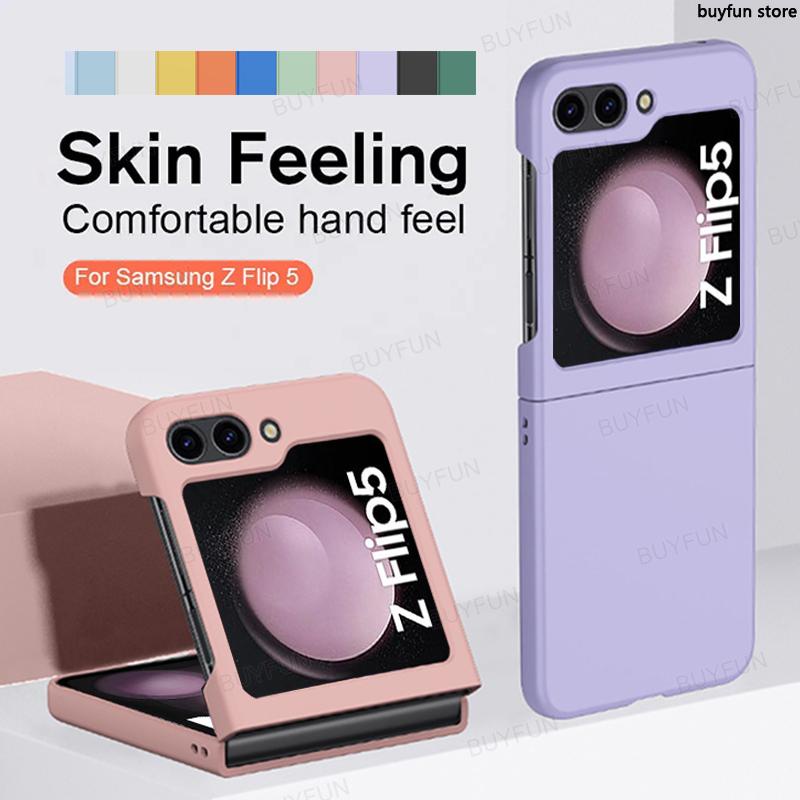 Cases, Covers, & Skins 68 บาท For Samsung Galaxy Z Flip5 5G Flip 5 ZFlip5 2023 Candy color Skin Feeling Hard PC Phone Case Anti-Knock Protect Shell Mobile & Gadgets