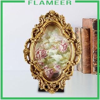 [Flameer] กรอบรูปเรซิ่นแกะสลัก ลายดอกไม้ สไตล์เรโทร สําหรับตกแต่งบ้าน