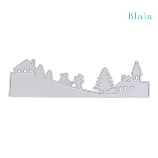 Blala Snow Scenery แผ่นแม่แบบ เหล็กคาร์บอน ตัดลาย สําหรับตกแต่งสมุด อัลบั้ม การ์ด DIY