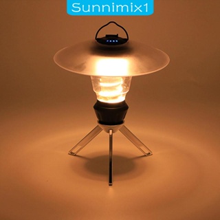 [Sunnimix1] โคมไฟ LED 4 โหมด หรี่แสงได้ พร้อมขาตั้ง สําหรับตั้งแคมป์ เดินป่า ปาร์ตี้ กลางแจ้ง