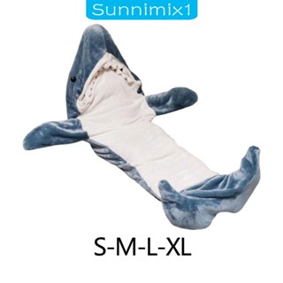 [Sunnimix1] ชุดนอน ผ้าห่ม ลายฉลาม สวมใส่สบาย