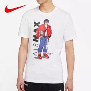 [ขายดี พร้อมส่ง] Nike ของแท้ 100% เสื้อยืดแขนสั้นลําลอง ทรงหลวม พิมพ์ลายบูติก ใส่สบาย แฟชั่นสําหรับผู้ชาย