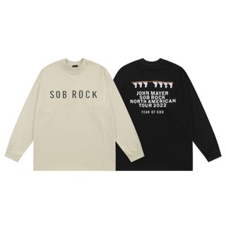 เสื้อยืดแขนยาว มีฮู้ด พิมพ์ลาย FEAR OF GOD Sob Rock แฟชั่นสําหรับผู้ชาย และผู้หญิง