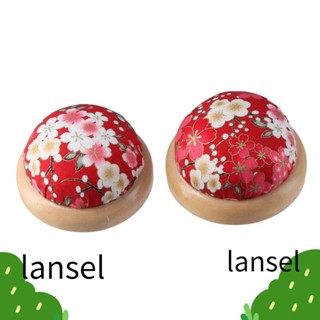 Lansel หมอนอิง สีแดง น่ารัก ที่วางเข็ม ฐานไม้ ที่ใส่หมุด