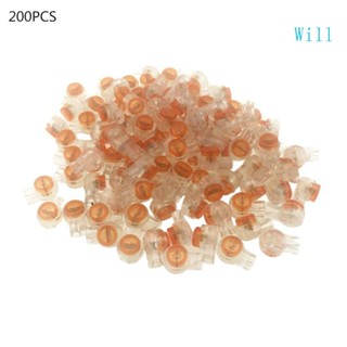 Will ตัวเชื่อมต่อ UY2 K1 กันน้ํา สีส้ม สําหรับสายโทรศัพท์ 200 ชิ้น