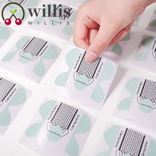 Willis ถาดกระดาษ ฉลุลาย ยาวเกิน มืออาชีพ สําหรับต่อเล็บ DIY 100 ชิ้น ต่อชุด