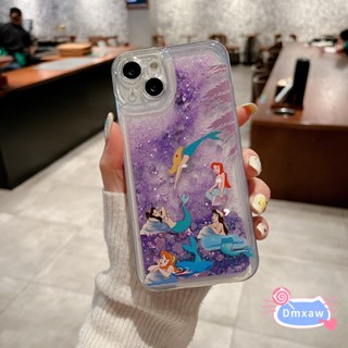 เคสโทรศัพท์มือถือ TPU แบบกลิตเตอร์ในของเหลว ลายนางเงือก หรูหรา สําหรับ Samsung Galaxy S22 S21 S20 Ultra Plus S21 S20 FE S10 Plus S10E S10 5G