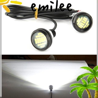 12V 15W ไฟ LED Daytime Running แสงสีขาว Eagle Eye สำหรับติดรถยนต์ 1 คู่