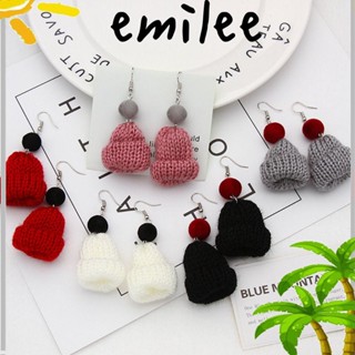 Emilee เครื่องประดับต่างหู ผ้าวูล ลายคริสต์มาสน่ารัก สําหรับผู้หญิง