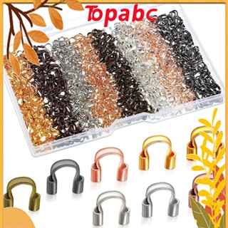 Top ตัวป้องกันสายเคเบิล ทองแดง ทองเหลือง รูปตัว U 8 สี สําหรับทําเครื่องประดับ 800 ชิ้น