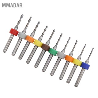 MMADAR 10 ชิ้น PCB Twist เจาะ Bit ทังสเตนสตีล Micro Vertical Punching Drilling เครื่องมือ 1.1-2.0mm