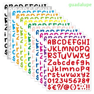 Guadalupe สติกเกอร์ตัวอักษร ตัวเลข 5 แผ่น สําหรับติดตกแต่งสมุดไดอารี่