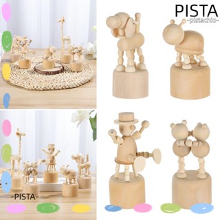 PISTA ฟิกเกอร์ไม้ รูปสัตว์ สําหรับตกแต่งบ้าน DIY