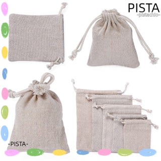 Pista ถุงของขวัญปอ ใหม่ ผ้าฝ้าย ธรรมดา จัดเก็บอาหาร ลูกอม