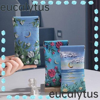 Eucalytus1 กระเป๋าใส่แว่นตากันแดด หนัง PU พิมพ์ลายดอกไม้ กันน้ํา ปิดอัตโนมัติ สําหรับผู้ชาย