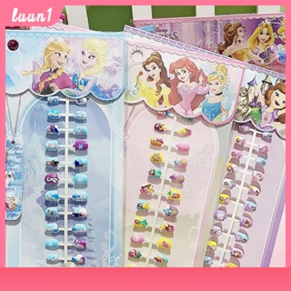 เทปติดเล็บเด็ก 3d Disney Princess Cartoon Nail Art Decals Creative Handmade Nail Decals COD