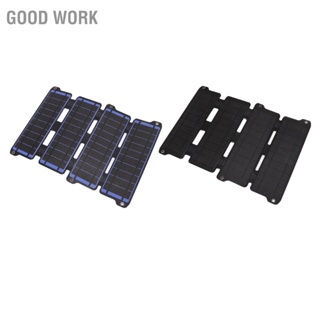 Good Work แผงโซลาร์พับได้ Monocrystalline Silicon 2 USB Output Flexible ETFE Solar Panel 14W 5V