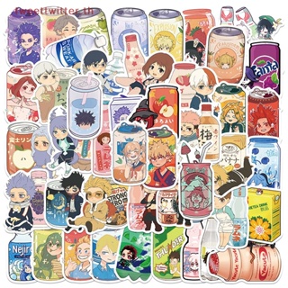 Tweet สติกเกอร์ ลายการ์ตูนอนิเมะ ขวดเครื่องดื่ม DIY 50 ชิ้น TH