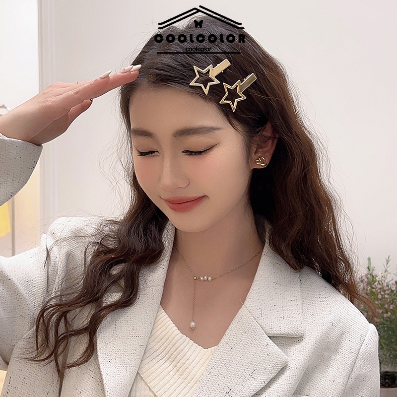 ในไทย💖กิ๊บติดผมโลหะรูปดาวหน้าผากแฟชั่นเกาหลีสําหรับผู้หญิงราคาส่งถูกที่สุด.coolcolor-th.COD