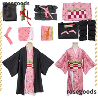 Rosegoods1 เครื่องแต่งกาย ชุดยูนิฟอร์ม ลายการ์ตูนอนิเมะตลก หลายขนาด สีชมพู สําหรับเด็ก