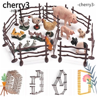 Cherry3 โมเดลรั้วไม้เทียม หลากสี สําหรับตกแต่งโต๊ะทราย 10 20 ชิ้น