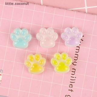 [little.coconut] กรงเล็บแมวเรืองแสง เรซิน ด้านหลังแบน สําหรับบูติก DIY สุ่มสี 5 ชิ้น