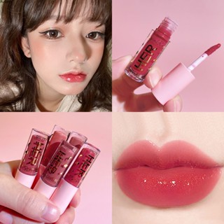 ดราก้อน ราณี Mirror Matte Velvet Liquid Lip Gloss Delicate Smooth Waterproof Non-stick Cute Cup Lip Tint Aube