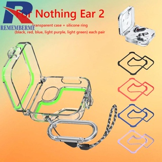 [rememberme.th] เคสหูฟัง พร้อมแหวนซิลิโคน 5 คู่ สําหรับ Nothing Ear 2