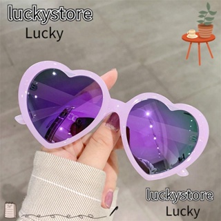 Lucky แว่นตากันแดด เลนส์โพลาไรซ์ รูปหัวใจ UV400 สีแคนดี้ น่ารัก สําหรับผู้หญิง ปาร์ตี้ ชายหาด