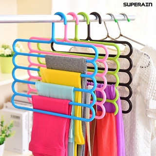 (super) ตะขอแขวนเสื้อผ้า 5 ชั้น กันลื่น ประหยัดพื้นที่ สําหรับบ้าน ภรรยา