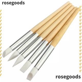 Rosegoods1 ปากกาแกะสลักเล็บ ซิลิโคน ลายนูน แบบกลวง