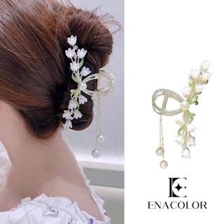 Enacolor Ins กิ๊บติดผม คริสตัล ดอกไม้ ข้าวสาลี ลิลลี่ ของหุบเขา พู่ กิ๊บติดผม สําหรับเด็กผู้หญิง