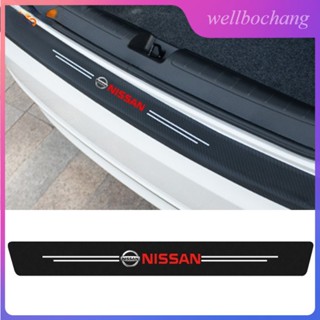 สติกเกอร์คาร์บอนไฟเบอร์ ป้องกันชนหลัง สําหรับ Nissan March Almera Navara Tiida Nissan Marsh Titan Nissan Almera Nissan