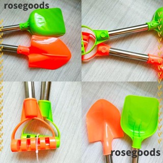 Rosegoods1 เครื่องมือขุดดิน สุ่มสี 2 ชิ้น ชุดของเล่นพลั่วชายหาด พลาสติก สร้างสรรค์ สําหรับบ้านตุ๊กตา