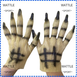 Wattle ถุงมือคอสเพลย์ สไตล์โกธิคพังก์ พร้อมกรงเล็บ สุดเท่ พร็อพปาร์ตี้ฮาโลวีน