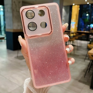 เคสโทรศัพท์มือถือแบบนิ่ม ใส กันกระแทก กันรอยกล้อง ลายกลิตเตอร์ สําหรับ Infinix Spark GO 2023 Smart 7 Hot 30 Note30 4G 5G Note30i Note30 Pro Spark 7