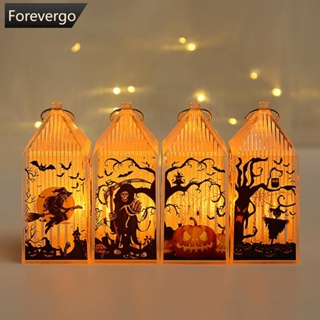 Forevergo โคมไฟ LED รูปฟักทองผี สไตล์วินเทจ สําหรับแขวนตกแต่งบ้าน ปาร์ตี้ฮาโลวีน U1V9 1 ชิ้น